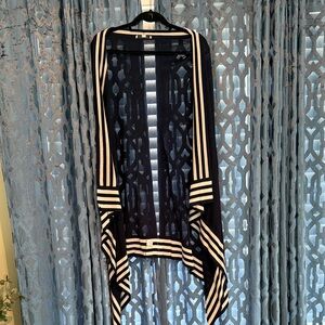 Foxcroft Black and White Striped Dress